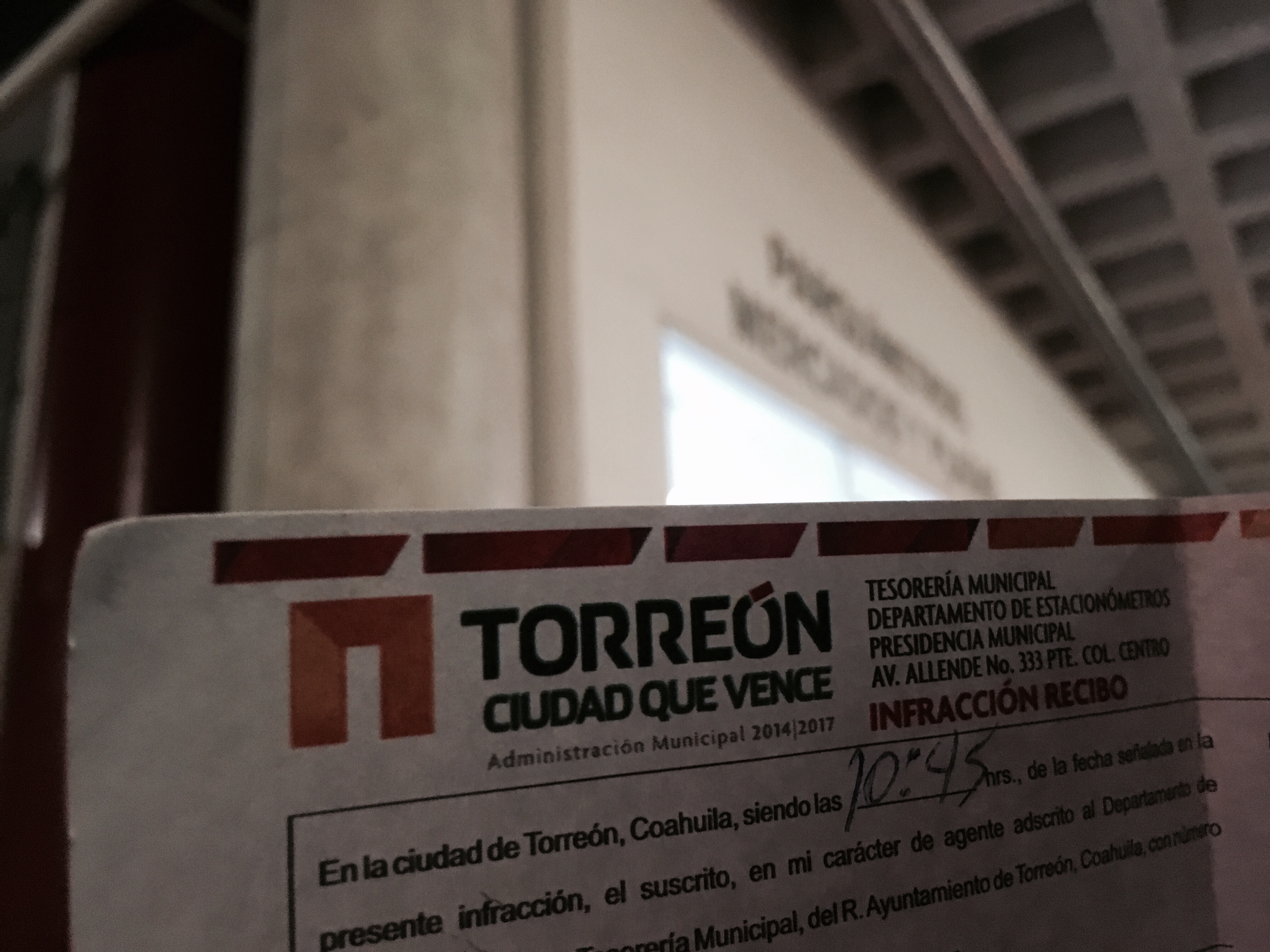 Pago de infracciones en Torreón