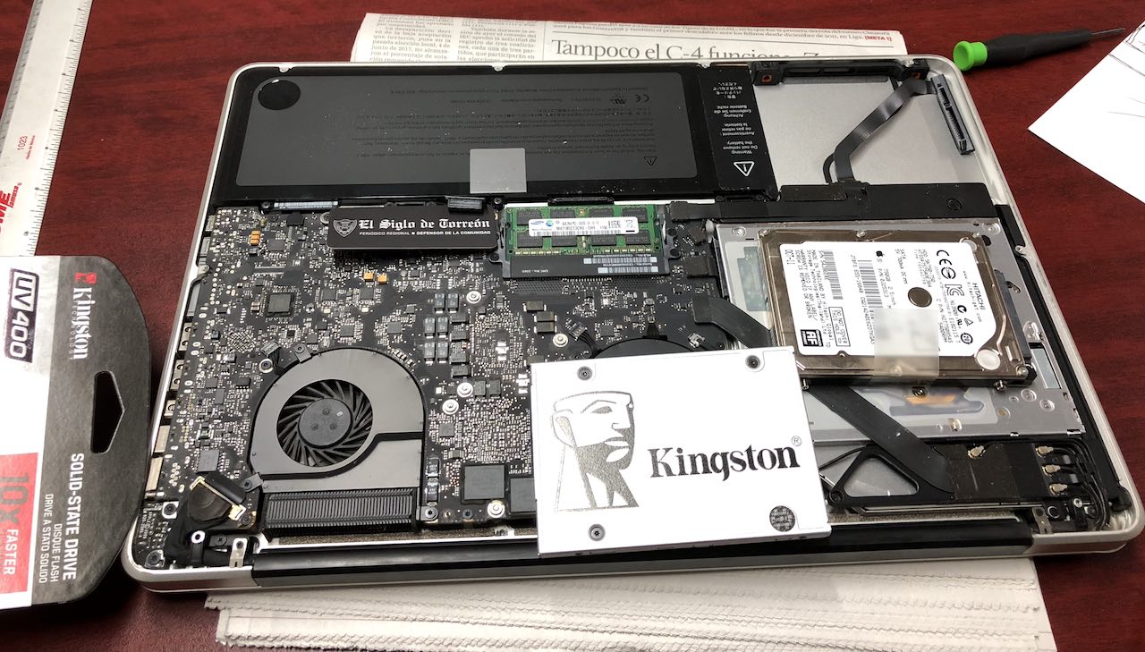 Un segundo aire para una MacBook PRO Late 2011 cambiando a SSD