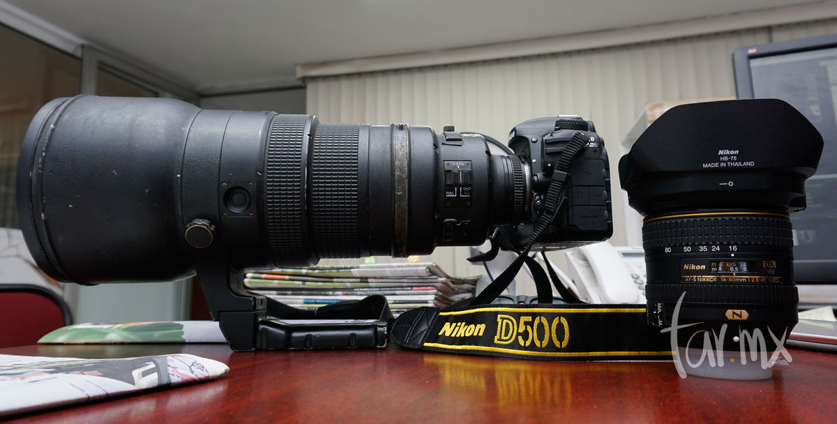 Nikon D500 con AF-I Nikkor 400mm f/2.8D